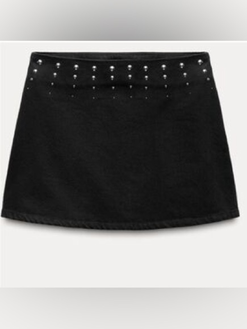 Zara Cotton Studded Skirt - XS
